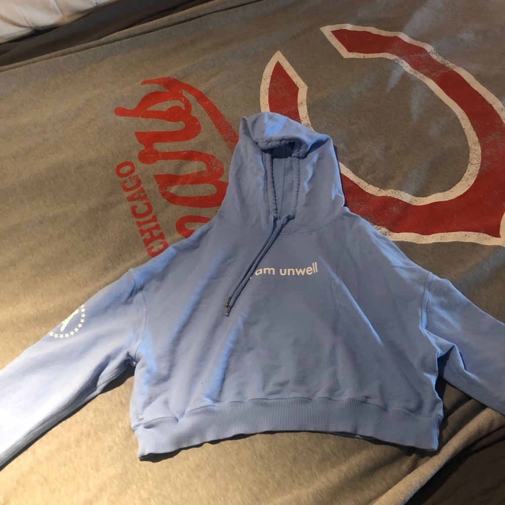 CALL HER DADDY. I am unwell cropped hoodie.